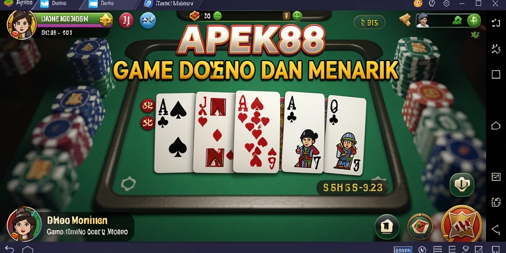 Screenshot gameplay APEK88 menampilkan serunya bermain Domino.