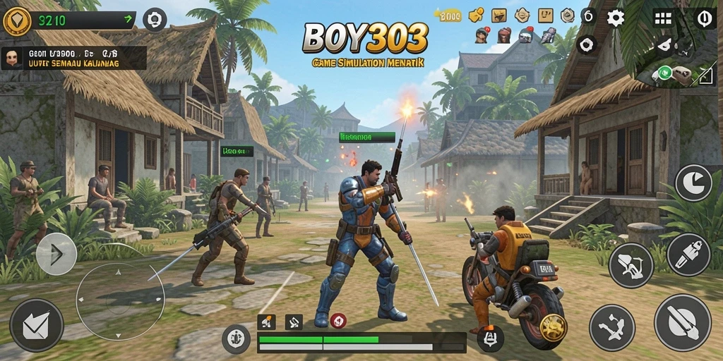 Tampilan gameplay menarik dari BOY303 yang menunjukkan interaksi karakter.