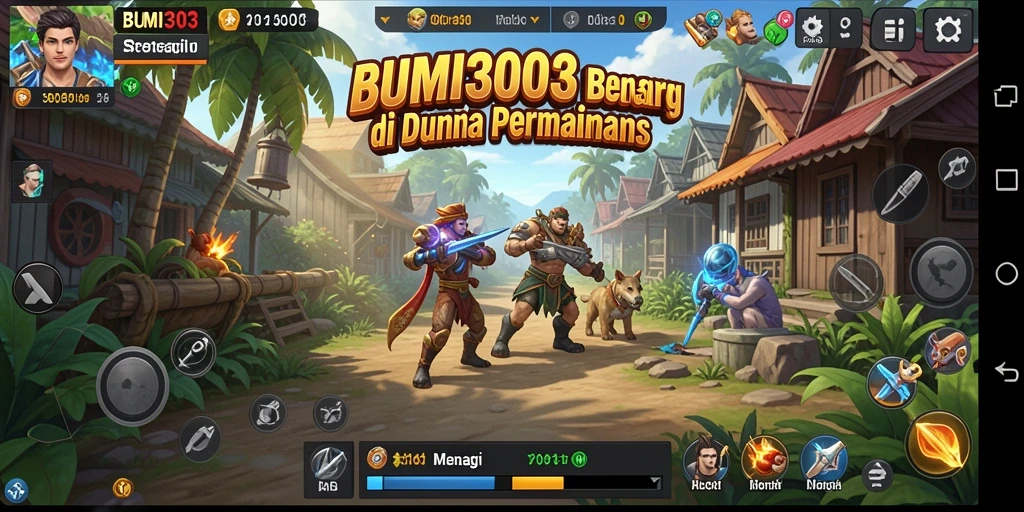 Tampilan gameplay yang menyenangkan dan menggugah semangat bertarung.