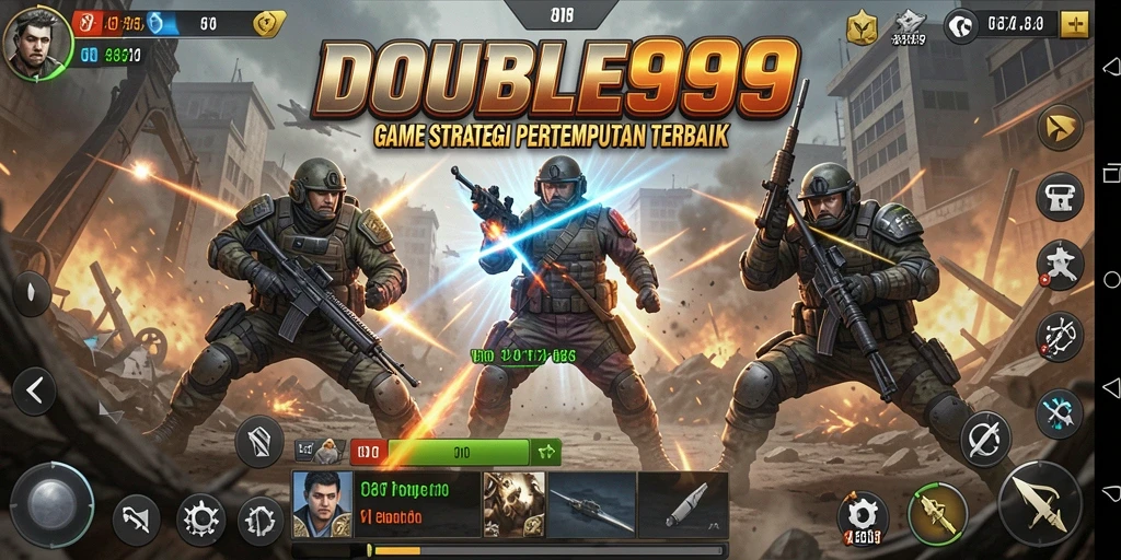 Tangkapan layar gameplay yang menunjukkan strategi pertempuran.