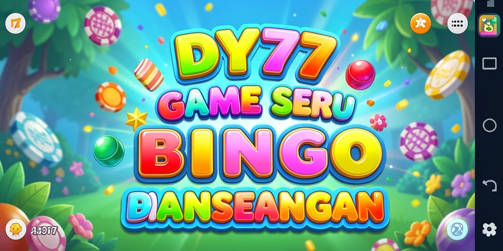Tampilan gameplay seru yang penuh warna di DY777 Bingo.
