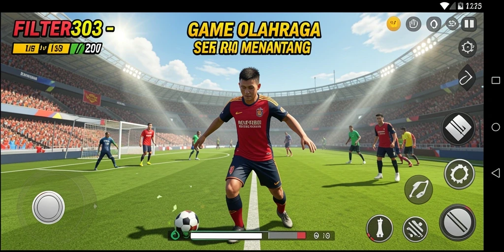 Tangkapan layar gameplay FILTER303 yang menampilkan aksi seru di lapangan.