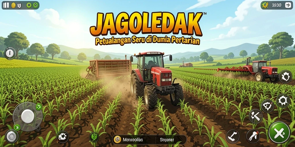 Tangkapan layar menampilkan gameplay seru di JAGOLEDAK dengan berbagai tanaman.