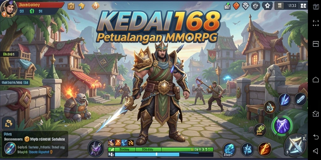 Screenshot gameplay KEDAI168 yang menunjukkan aksi petualangan MMORPG.