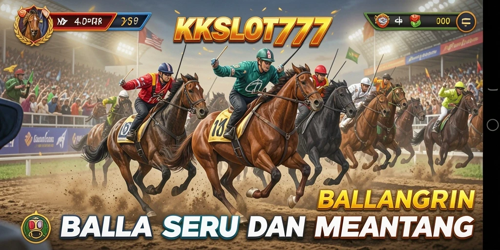 Tampilan menegangkan dari gameplay KKSLOT777 saat balapan.
