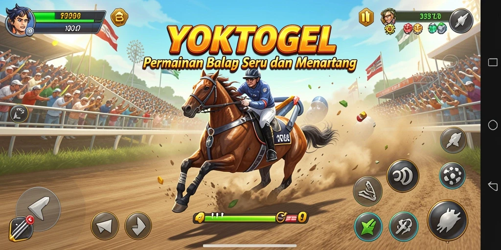 Tampilan gameplay YOKTOGEL yang seru dalam balapan.